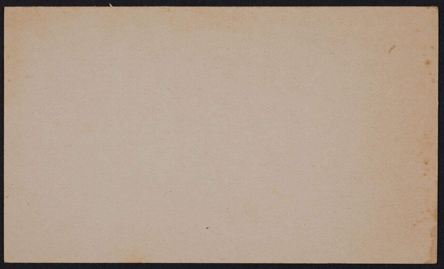 Ticket for Evangelistic Committee of New York City Meeting, April 30, 1907 (back)