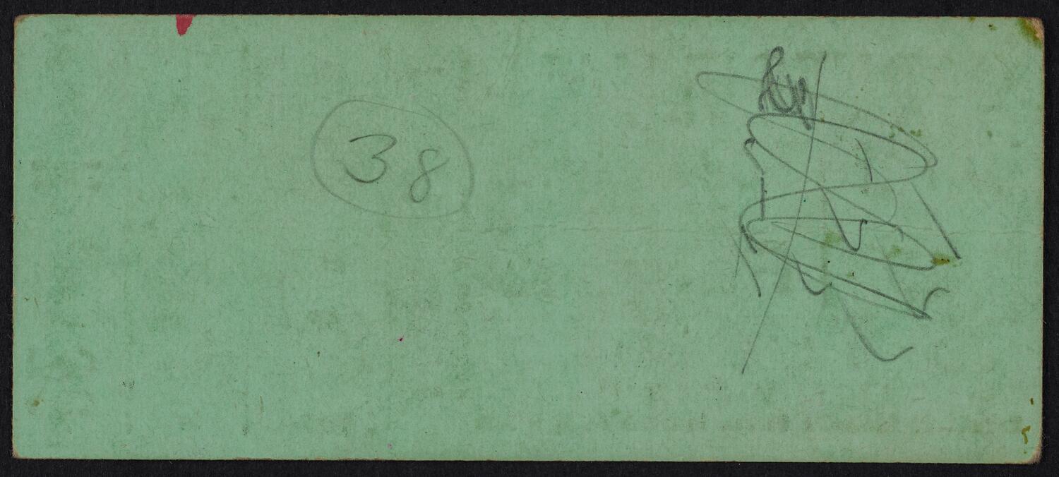 Ticket for John Masefield, January 9, 1933 (back)