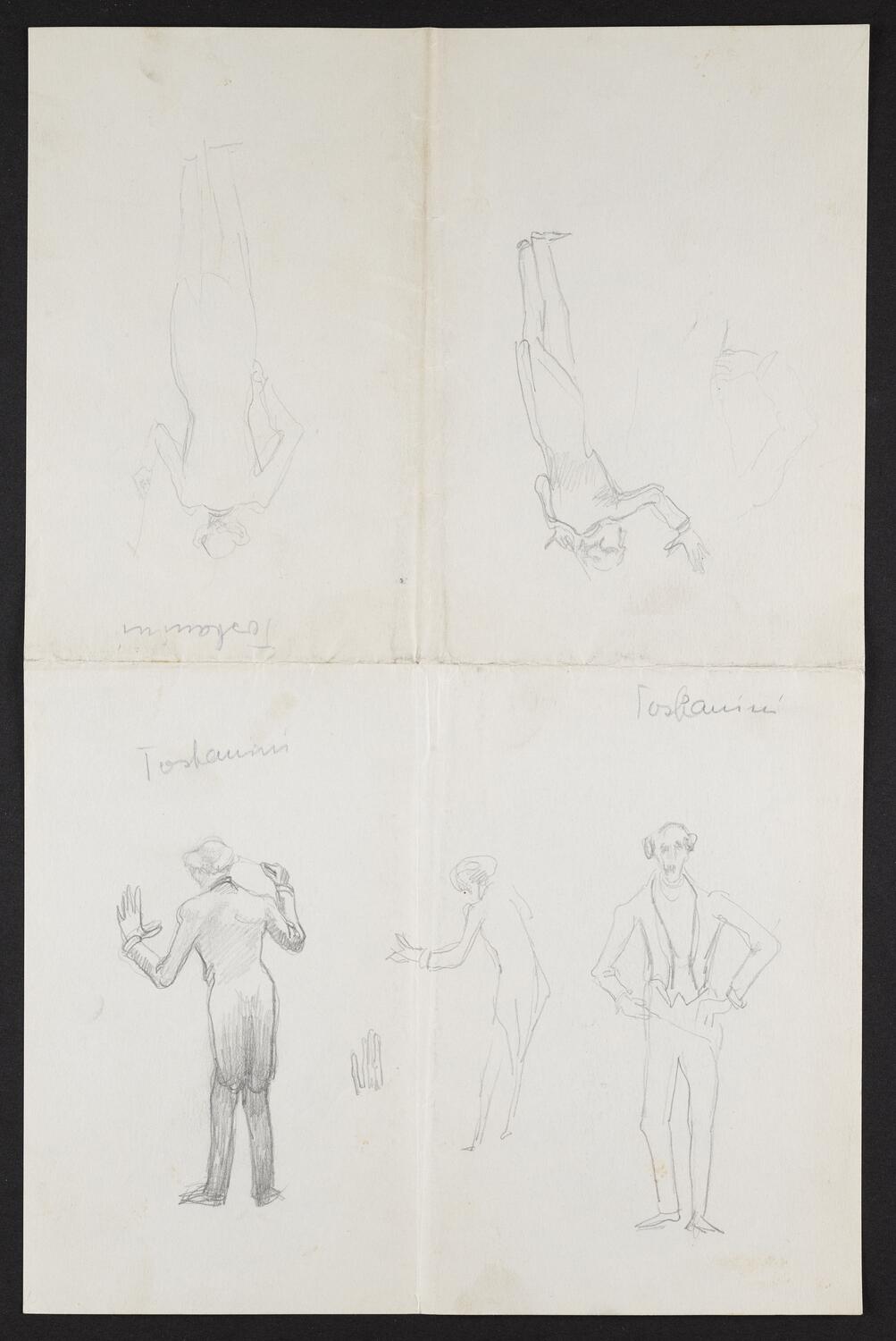 Sketches of Arturo Toscanini conducting