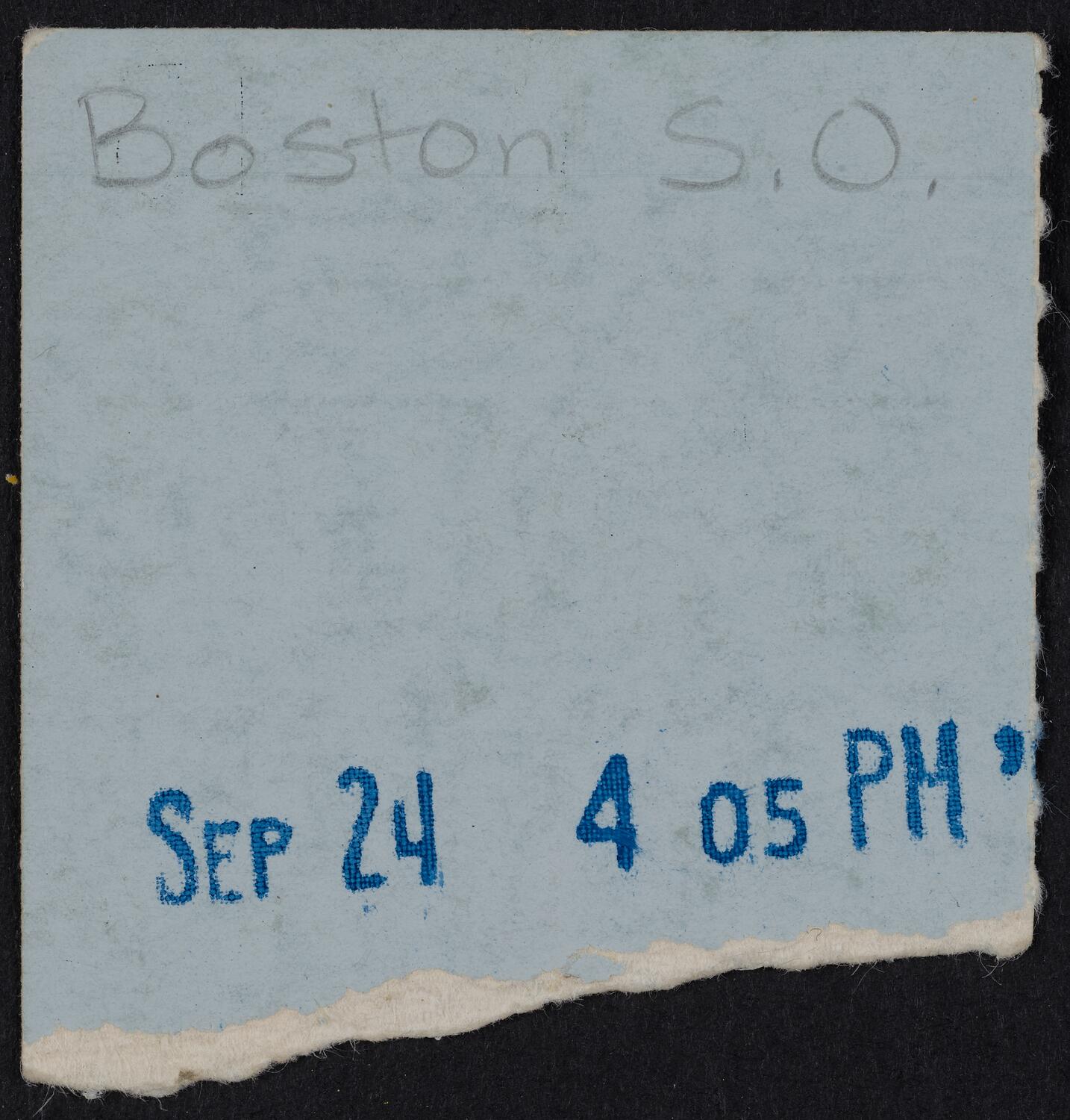 Ticket for London Philharmonic Orchestra, April 25, 1970 (back)