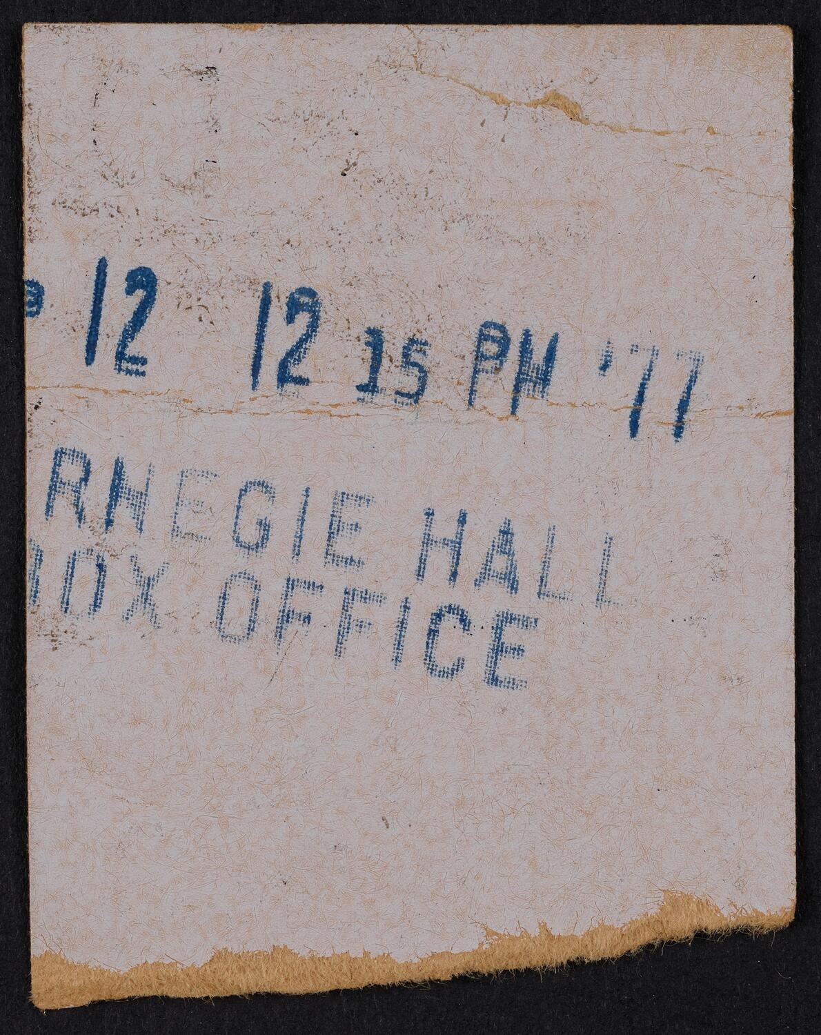 Ticket for Robert Goldsand, September 30, 1977 (back)