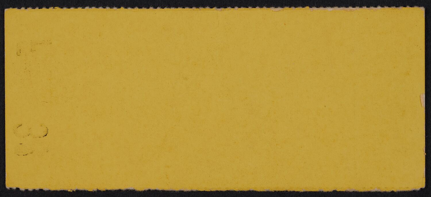Ticket for the Philharmonic-Symphony Society of New York, February 20, 1942 (back)