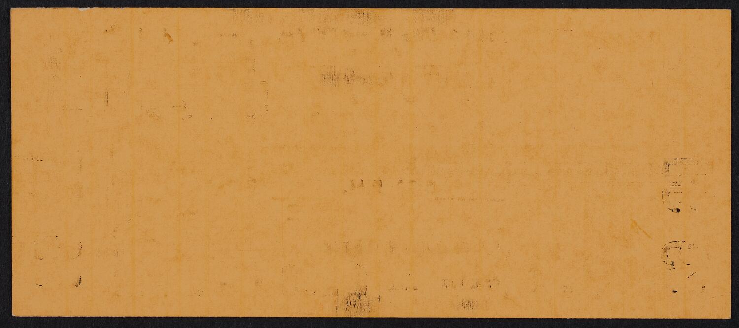 Ticket for Mischa Elman with members of the American Symphony Orchestra, February 24, 1965 (back)