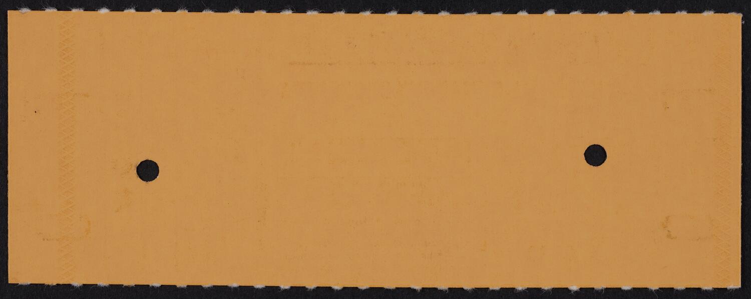 Ticket for National Symphony Orchestra, February 1, 1985 (back)
