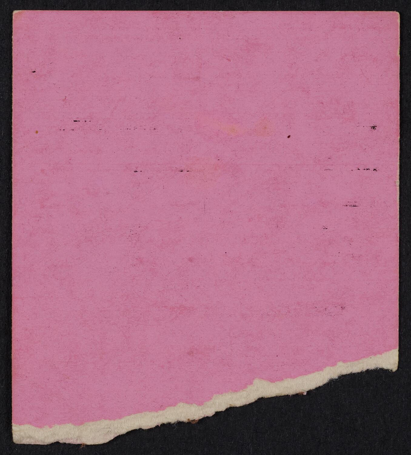 Ticket for Melanie, June 13, 1970 (back)