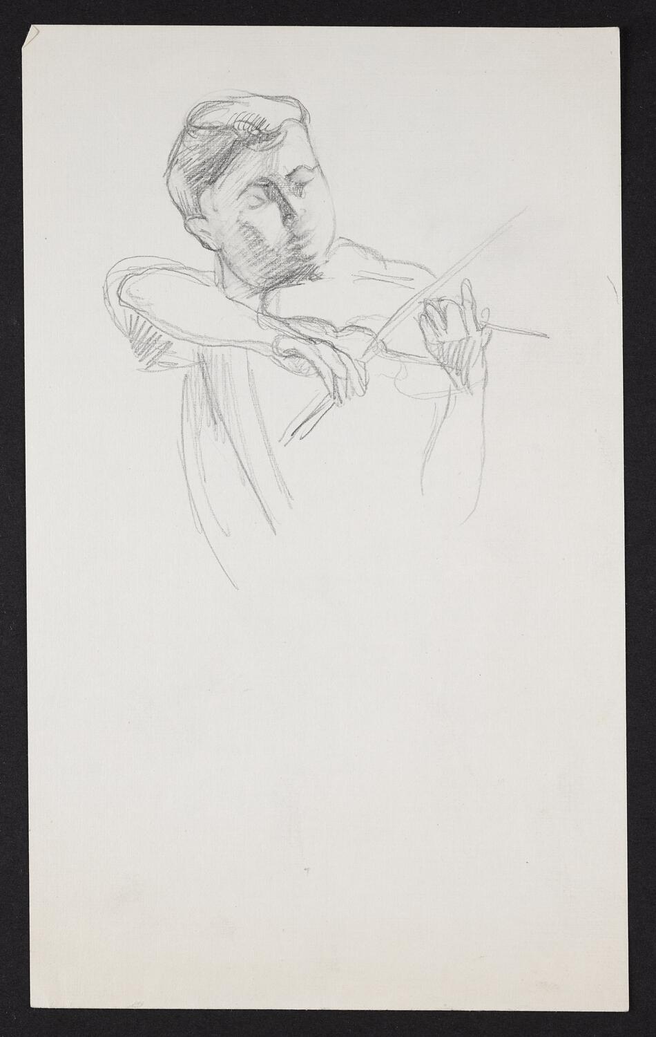 Sketch of Yehudi Menuhin playing the violin