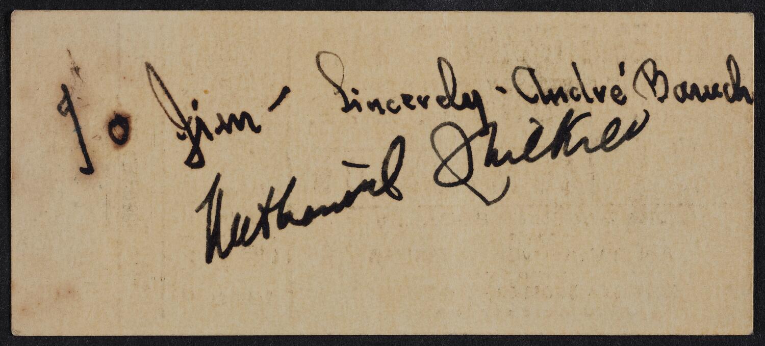 Ticket for The House Of Bourjois presents: An Evening In Paris, December 31, 1933 (back)