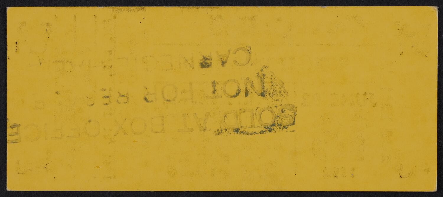 Ticket for Rick Springfield, June 18, 1982 (back)