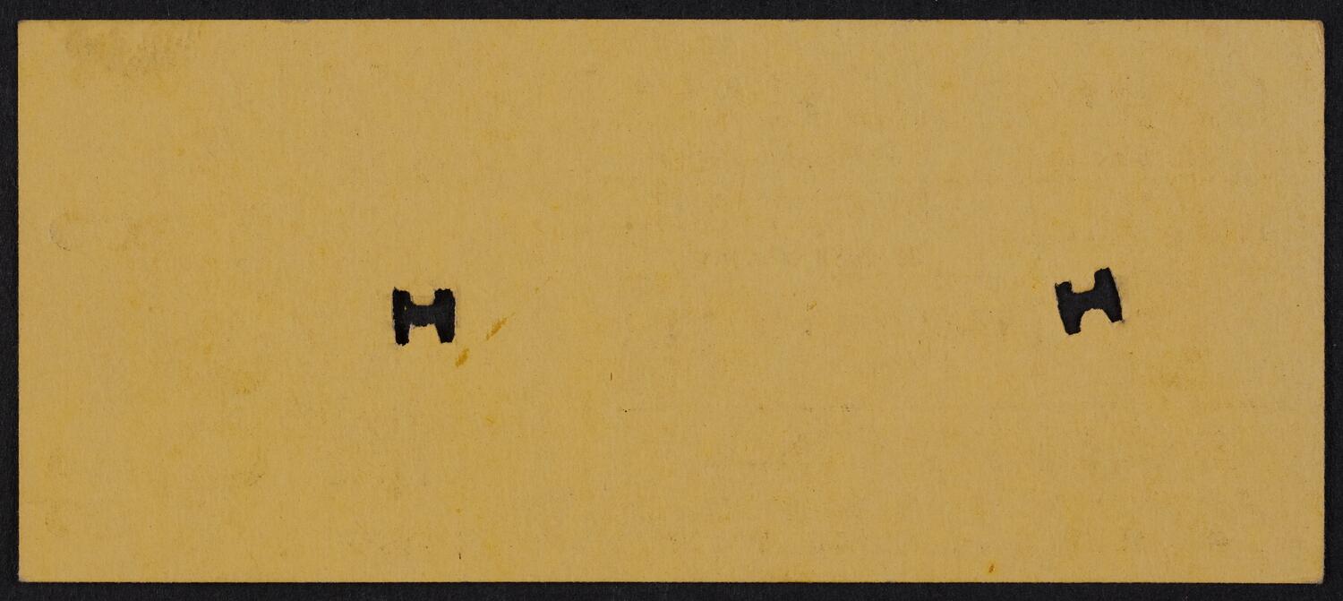 Ticket for Ernesto Dodds, November 5, 1930 (back)