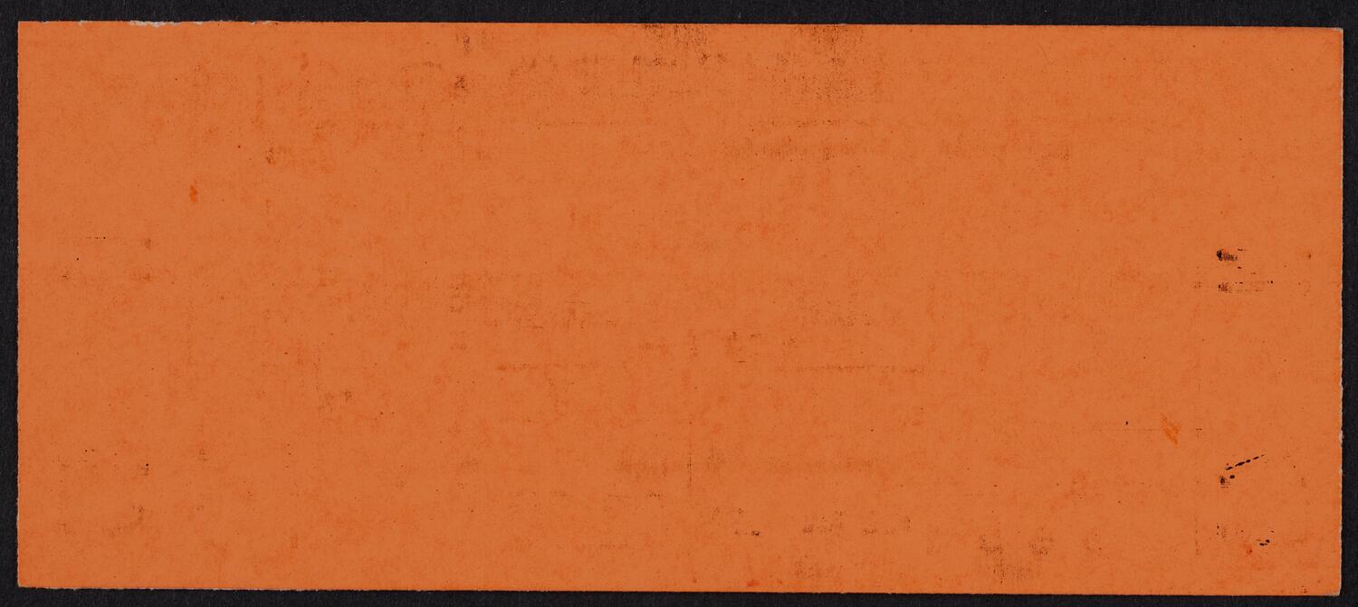 Ticket for Mischa Elman with members of the American Symphony Orchestra, February 24, 1965 (back)