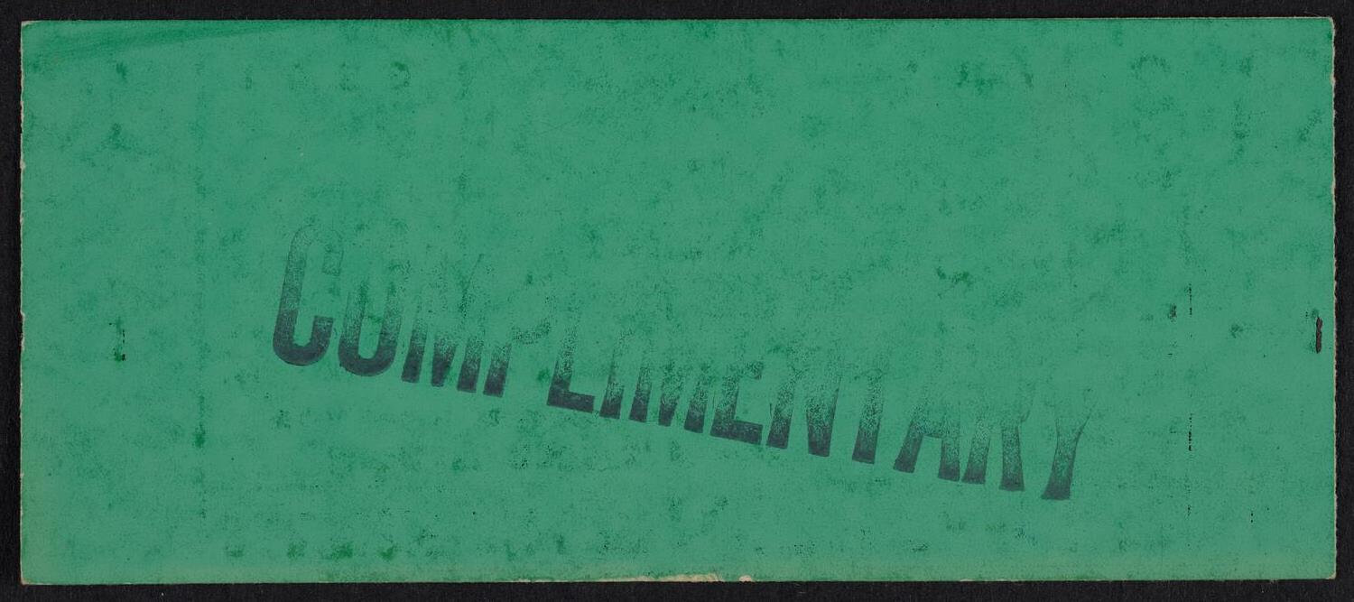 Ticket to Michael Rogers, October 21, 1969 (back)