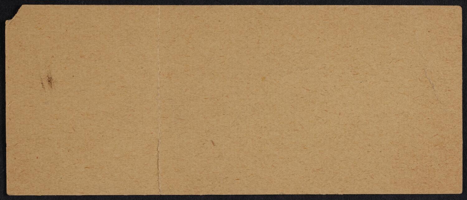 Ticket for Evangelistic Committee of New York Spring Rally, May 18, 1925 (back)
