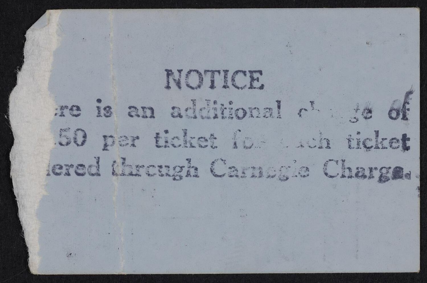 Ticket for George Benson, September 23, 1981 (back)