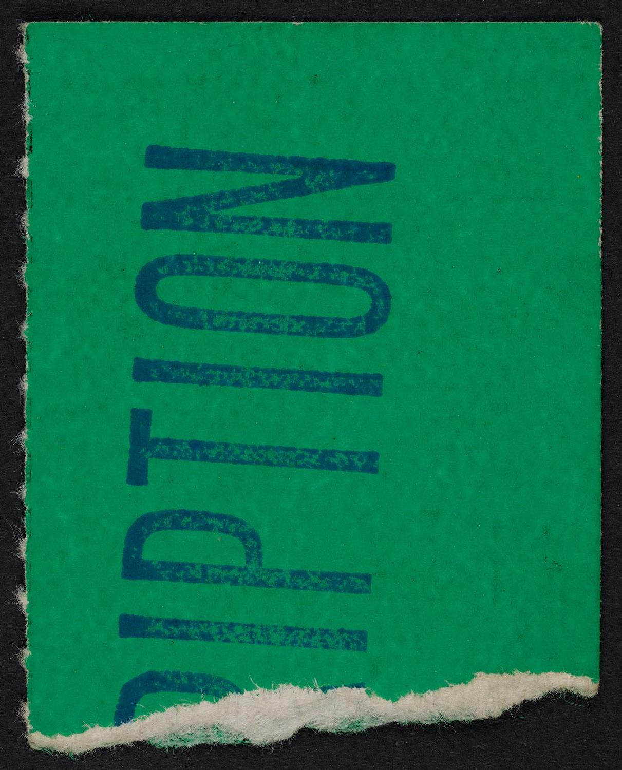 Ticket for Shirley Verrett, November 3, 1977 (back)