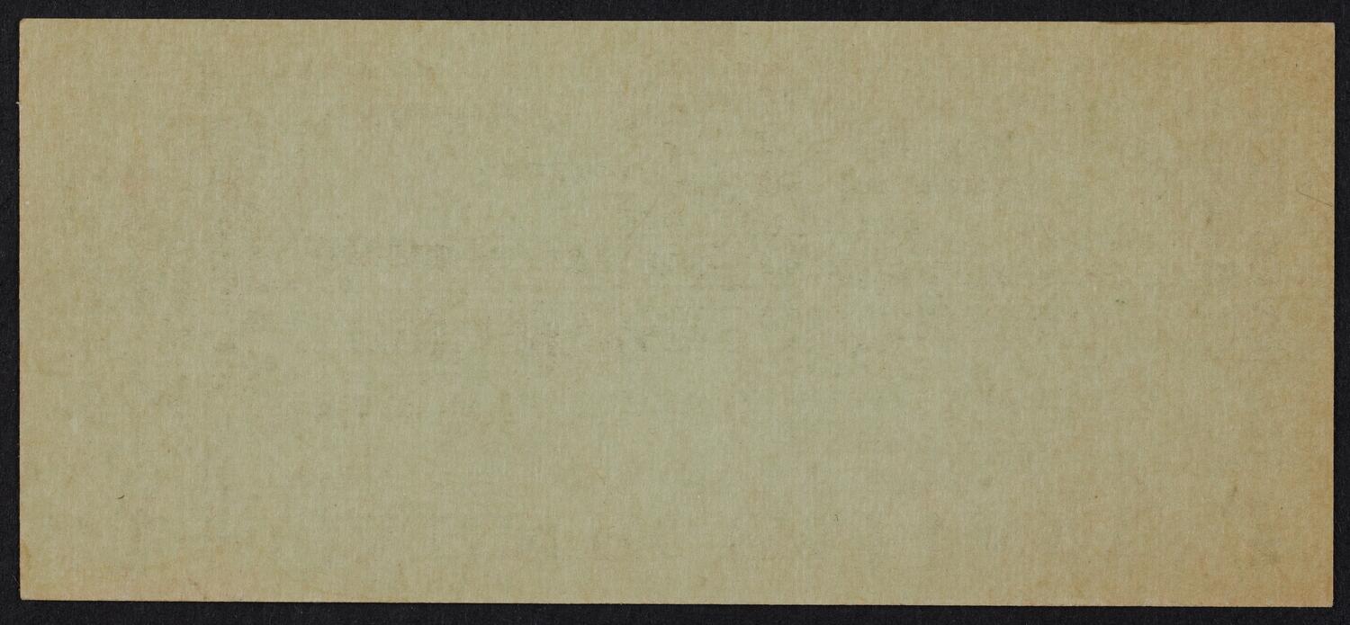 Ticket for St. Andrew's One-Cent Coffee Stands Benefit, April 22, 1914 (back)