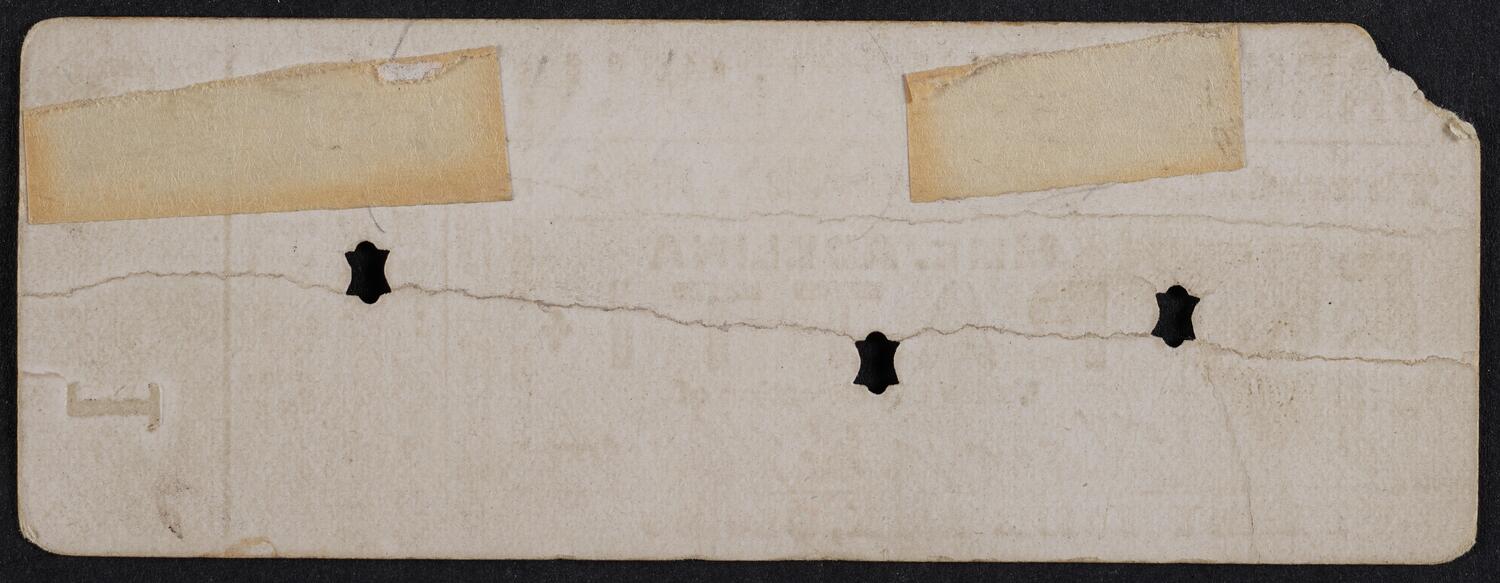 Ticket for Adelina Patti, March 22, 1894 (back)