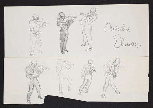 In 1927, Hilla Rebay, a German baroness and artist, moved into a studio at Carnegie Hall. Rebay attended hundreds of concerts and rehearsals in the Hall, often taking her sketchbook with her. The unpublished sketches in this collection show musicians at Carnegie Hall caught in moments of practice and performance over the next two decades.