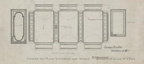 Explore material from the 1880s to 1920s, including questionnaires that William Burnet Tuthill—original architect of Carnegie Hall—sent to European theaters as part of his research about performance spaces, a scrapbook of articles and lithographs of his works, and early architectural drawings for the Hall.